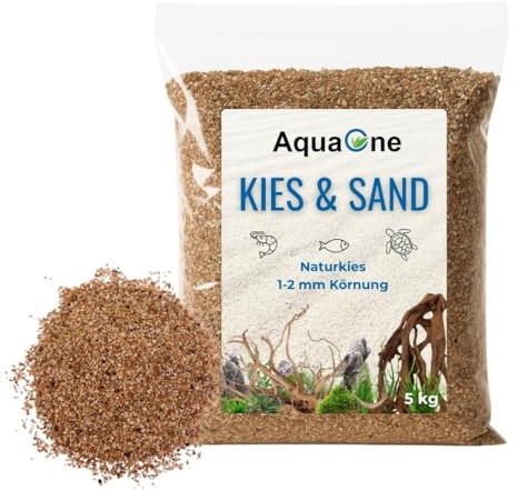 AquaOne Grava para acuario, 5 kg, fondo de suelo claro, negro, multicolor, fino, medio, grueso, calidad premium, arena de cuarzo, grava decorativa para acuario, grano (ámbar 1-2 mm)