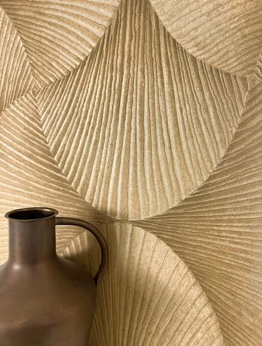 NEWROOM carta da parati Oro Campione Tessuto non Tessuto - Fascino Metallico Struttura Lucentezza Moderna
