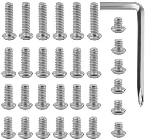 CODIRATO 30er Set 1/4 Zoll Adapter Schraube Kamerazubehr, 5mm Gewinde, 5 Gren, Innensechskant Kopf Schraube mit Sechskantschlssel, fr Rig Kfig Grundplatte, Stative, Kardanringe & mehr