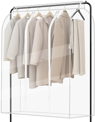 Chstarina Funda Perchero,Funda Protectora de Ropa para Ropa Funda Perchero Burro,Funda Protectora Perchero Burro Portátil,Transparente resistente al polvo,protección contra la humedad,50*100*120 cm