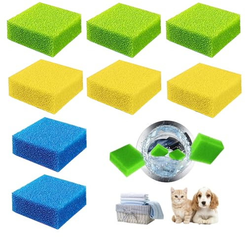 Zonoori 8 Stück Tierhaarentferner für Waschmaschine | Wiederverwendbare Fusselbälle gegen Hundehaare, Katzenhaare & Tierhaare | Haarfänger für Waschmaschine | Effektiv & Umweltfreundlich