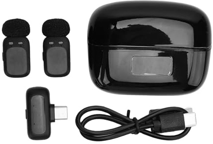 Generic Lavaliermikrofon, Professionella Plug-and-play-mikrofoner med Kragklämma för Telefoner, Datorer, Kameror