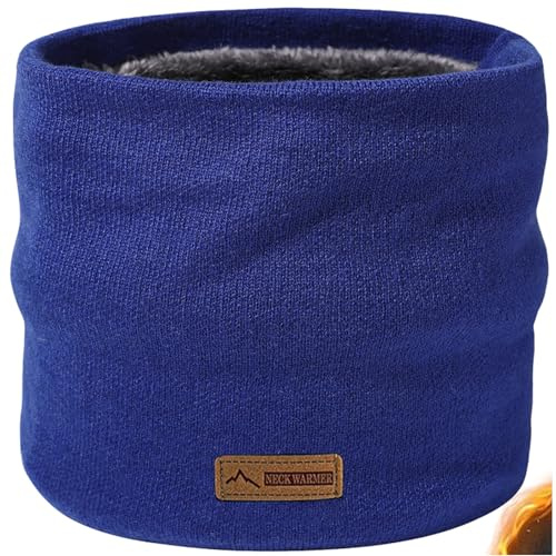 Mulapucher Thermique Tour de Cou Multifonctionnel, Écharpe Hommes Hiver Tubulaire, Toison Windstopper de Hiver Moto Running Ski Snowboard Cagoule(Bleu)