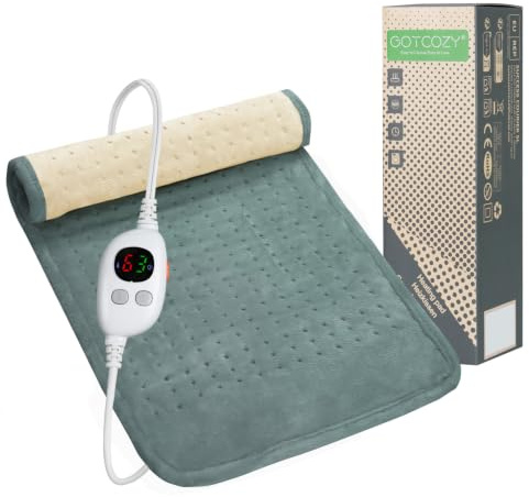 GOTCOZY Heizkissen mit Abschaltautomatik 30x60cm Wärmekissen Grün