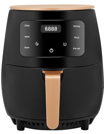 Heißluftfritteuse 3.5L, Fritteuse ohne Öl, Kompakter 2400W AirFryer, Antihaftbeschichtung, Kompaktes Gehäuse, Sehr Leise