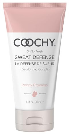 Coochy Sweat Defense Intimate Protection Lotion | Calming Feminine Care Cream Deodorizer | Peony Prowess, 3.4 oz