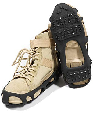 ValueHall Schuhspikes Schuhkrallen Ice Klampen Schnee Spikes Steigeisen Eiskrallen Climbing Anti Rutsch mit 24 Spikes V244A (XL)