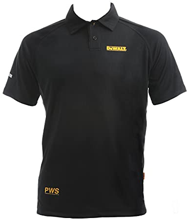 DEWALT Performance Wicking Pws Polo Shirt XL Black