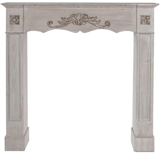 MyFlair Kaminumrandung Anders FSC 105 x 18 x 102 cm grau braun weiß Landhausstil