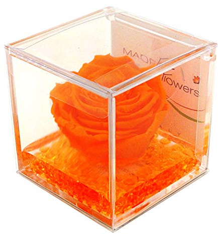 Texo di Claudio Rosso Rosa Vera Arancione Stabilizzata Profumata 8x8 Idea Regalo Fidanzata Moglie
