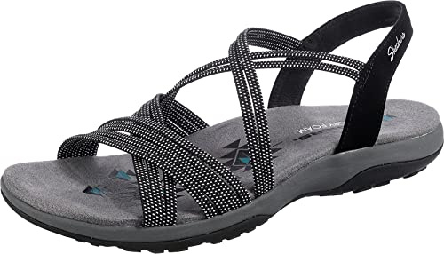 Skechers Sandali da donna, Nero, 40 EU