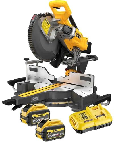 DeWalt DCS781 54v XR FLEXVOLT Cordless Sliding Mitre Saw 305mm 2 x 9ah Li-ion