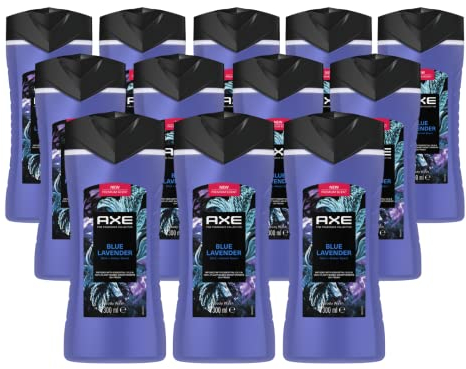 AXE Fine Fragrance Collection Blue Lavender Duschgel, für 12 Stunden Frische mit dem Duft von Premium Parfum - 6 x 300 ml - Vorteilspack