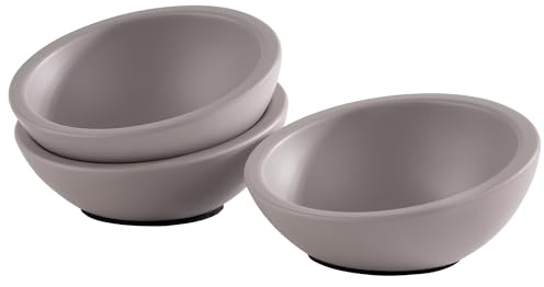 APS 30003 Schale ELEMENT, 3er-Set, Beton, Ø 10 cm, Höhe 4,5 cm, möbelschonende Unterseite