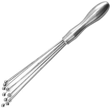 Stainless Steel Ball Whisk Rust-Proof Bead Egg Whipper Handheld Kitchen Blending Tools, S, S: 25x4.5 cm