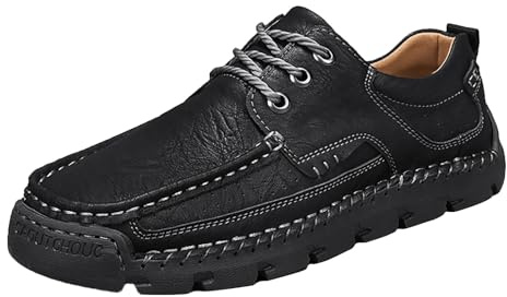 Vandringsskor herr lätta, läderskor herr lätta tofflor klassiska loafers läder fritidsskor eleganta mockasiner komfort vandringsskor enfärgade halvskor halkfria arbetsskor