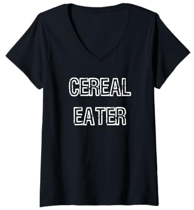 Mujer Comedor de Cereales Camiseta Cuello V