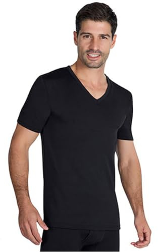 YSABEL MORA Camiseta Interior Térmica Cuello Pico Manga Corta Hombre Retención de Calor y Comodidad Máxima para Días Fríos con Interior Afelpado y Diseño Ergonómico.