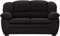 Mivano 2-Sitzer Sofa Casino, Bequeme Ledercouch mit moderner Kontrastnaht, 159 x 88 x 92, Kunstleder Schwarz