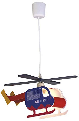 wonderlamp W-A000121 Lámpara de Techo Infantil Helicóptero Azul