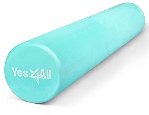Yes4All Foam Roller - Ultra Lightweight Medium Density EVA Fitness Roller 30/45/60/90 cm Long for Back, Legs, Workouts, Trigger Point Exercise, Gym, Pilates and Yoga