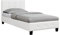 CARO-Möbel Polsterbett Ohio Bettgestell 90 x 200 cm Einzelbett Designbett inklusive Lattenrost Textilbezug in weiß