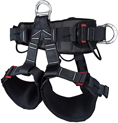 SOB Tree Climbing Harness, Adjustable Thickness Widen Protecta Safety Harness, Half Body Harnesses for Rock Climbing Rescuing Work Fire Rescuing Caving