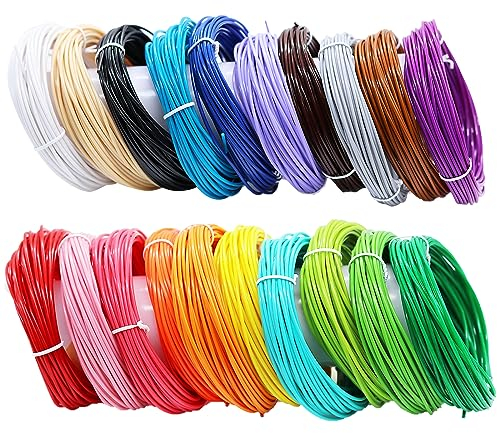 RUNYU 3D Stift Filament PLA Filament 1,75mm - 20 Farben, je 10M, Insgesamt 200M, 3D Stift Farben, 3D Pen Refills PLA Filament, 3D Stift Zubehör, 3D Druck Stift Filament für 3D Drucker