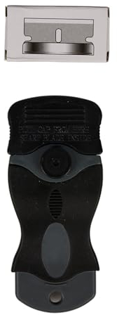 COGEX - Gratte-vitre, grattoir vitre - Gratte vitre plastique - En plastique - À lame rétractable - 3 lames supplémentaires - Pour la préparation avant la peinture et le nettoyage après les travaux