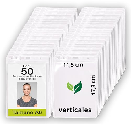 Fundas porta acreditaciones recicladas Horizontales