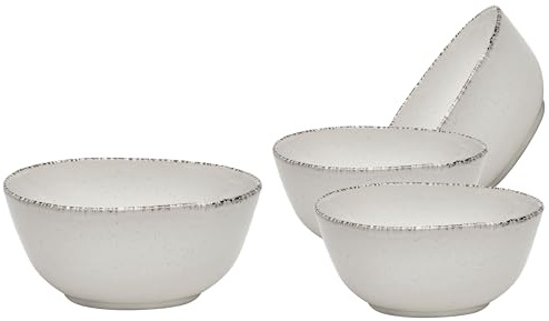 Van Well | URBAN skål 15 cm grädde set om 4 – stengodsskål, för nudlar, soppa, salladsburk eller müsli