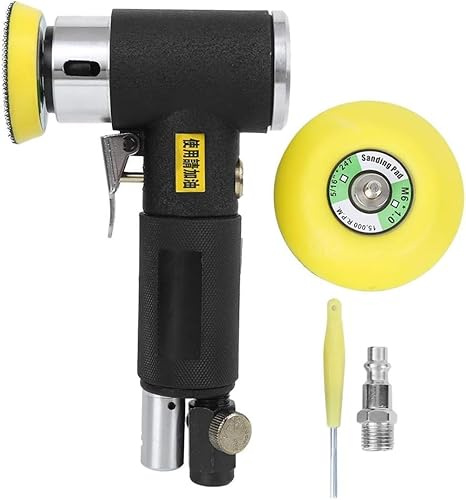 RUNAAJA Air Random Orbital Sander, Dual Action Pneumatic Polisher Polishing Machine Sanding Eccentric Elbow 2 Inch / 3Inch for Auto Sanding Tools, Dual Action Polisher, Air Angle Sander