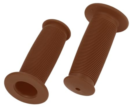 TUCKBOLD Bike Handlebar Grips Covers 85mm Long Lightweight | Bicycle End Grips Protector Brown 1 Pair