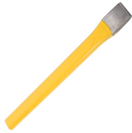 EXCEART Scalpello da Muratura in Acciaio Impugnatura Gialla Ergonomica per Intaglio Efficiente e Utensili da Lavoro Fai da Te per Massoneria