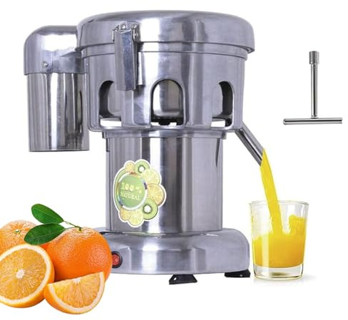Estrattore di succo commerciale, spremiagrumi elettrico da 370 W, centrifuga for impieghi gravosi, estrattore di succo in acciaio inossidabile con filtro for negozi di succhi, ristoranti, hotel