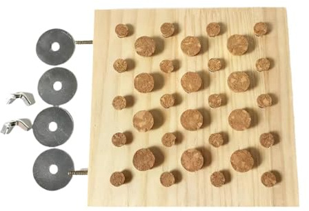 Milageto Juguete masticable para Loros con corchos de Madera, Juguetes para Buscar Comida, Bloques de Madera para Hacer Ejercicio, Juguete de alimentación para
