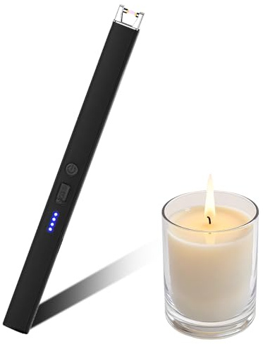 Accendino Elettrico, Accendino Elettrico Usb Ricaricabile, Accendini a Bastoncino TRIPLA SICUREZZA USB Ricaricabile al Plasma, per Candele, Barbecue, Campeggio