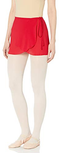 Bloch Dance Vera Georgette Gonna da Donna, Donna, Gonna Avvolgente in Vera Georgette, R9721, Rosso, Taglia Unica