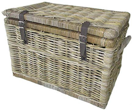fantasie d oriente Cesto Baule Vimini CM.85X50X57H Porta Biancheria in GIUNCO Kubo Vimini Cesto Porta Legna Le Misure Non COMPRENDONO I Manici