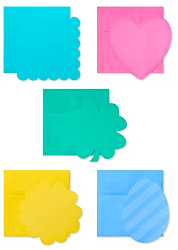 American Greetings Enstaka panel tomma kort med kuvert, fjäderformer och färger (100-räkna)