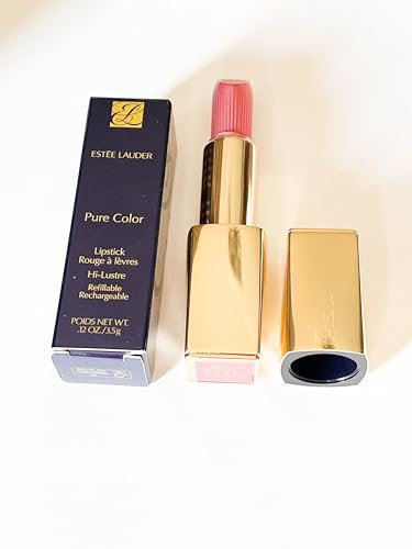 Estée Lauder Pure Color Long-Lasting Hi-Lustre Lipstick for Women | Shimmer Finish, 0.12 Ounce, 221 Pink Parfait