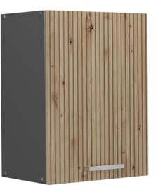 Vicco Hängeschrank R-Line, hängender Küchenschrank, Artisan-Eiche/Anthrazit, 45 cm