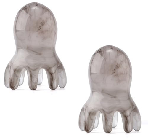 Gosknor 2stk Octopus-Kopfhautmassagegerät, Harz Manuell Kopfhaut Massagegerät mit 8-Bein-Akupressur-Design Kopfhautmassagegerät zur Entspannung von Kopf und Körper für Haarwachstum