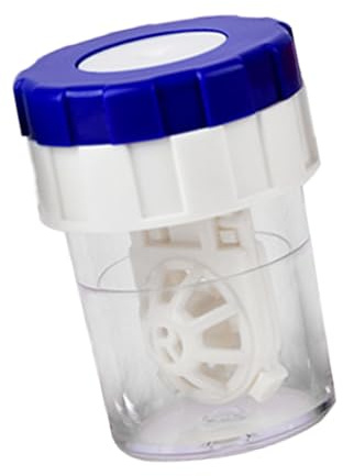 Barril para lentes de contacto, limpiador de lentes de contacto, lavadora, manual de instrucciones giratorias, recipiente de limpieza de lentes de contacto para el cuidado de los ojos, limpiador de