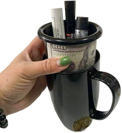 Genérico Botella Escondite Secreto | Taza De Café Reutilizable Con Compartimento Oculto - Contenedor Portátil De Bebidas Para Estudio Gimnasio Camping Al Aire Libre Desplazamiento Diario