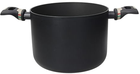 Tognana Italika, pentola pasta cm 26 con coperchio, Alluminio forgiato, grigio scuro, Made in Italy