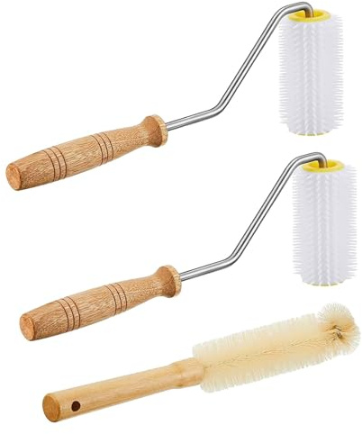 SHYYOULQE Honeys Extractor Tool Set Uncapping Needle Roller and Brush Efficient Equipment for Beekeepers Beekeeping Tools