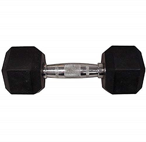 Weider Rubber Hex Dumbbell - 35 LB
