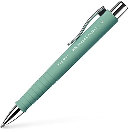 Faber-Castell 241165 - Kugelschreiber Poly Ball XB, mintgrün, 1 Stück, mit auswechselbarer Mine, dokumentenecht