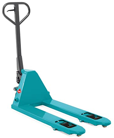 Ameise Hubwagen PTM mit kurzer Gabel | 2.000 kg Tragkraft | 800 mm Gabellänge | Lenkrad/Gabelrolle aus robustem Polyurethan | Tandem-Gabelrollen | Palettenhubwagen